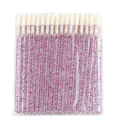 YSDO 5/50 PCS Crystal Lip Brushes Makeup Eyelash Extension Mascara Applicator Lipstick Wands Lip Brush Cosmetic Tools