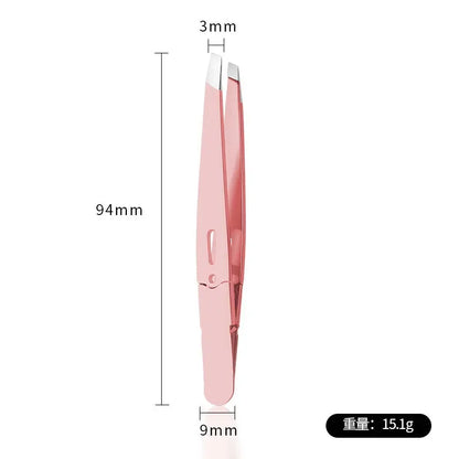 Colorful Stainless Steel High-Quality Eyebrow Tweezer Hair Beauty Fine Hairs Puller Slanted Eye Brow Clips Removal Makeup Tools