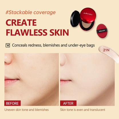 Long-lasting Coverage Foundation Sun Protection Cushion Foundation Semi-Matte Finish 72-Hour Wear Face Base Makeup Cosmetics