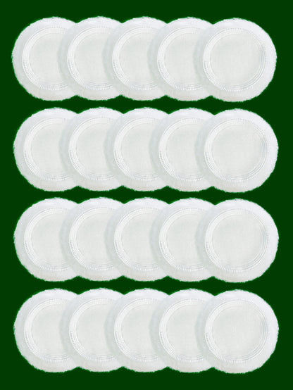 2-5-10-20Pcs Portable and Practical High-Grade White Round Powder Puff for Base and Fixing Makeup