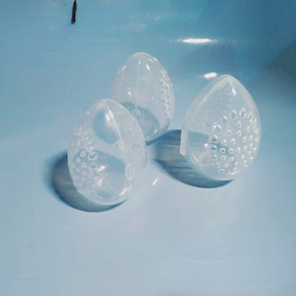 Empty Makeup Sponge Storage Box Plastic Egg Shaped Cosmetic Puff Organizer Rack Portable Makeup Blender Holder Stand Drying Box