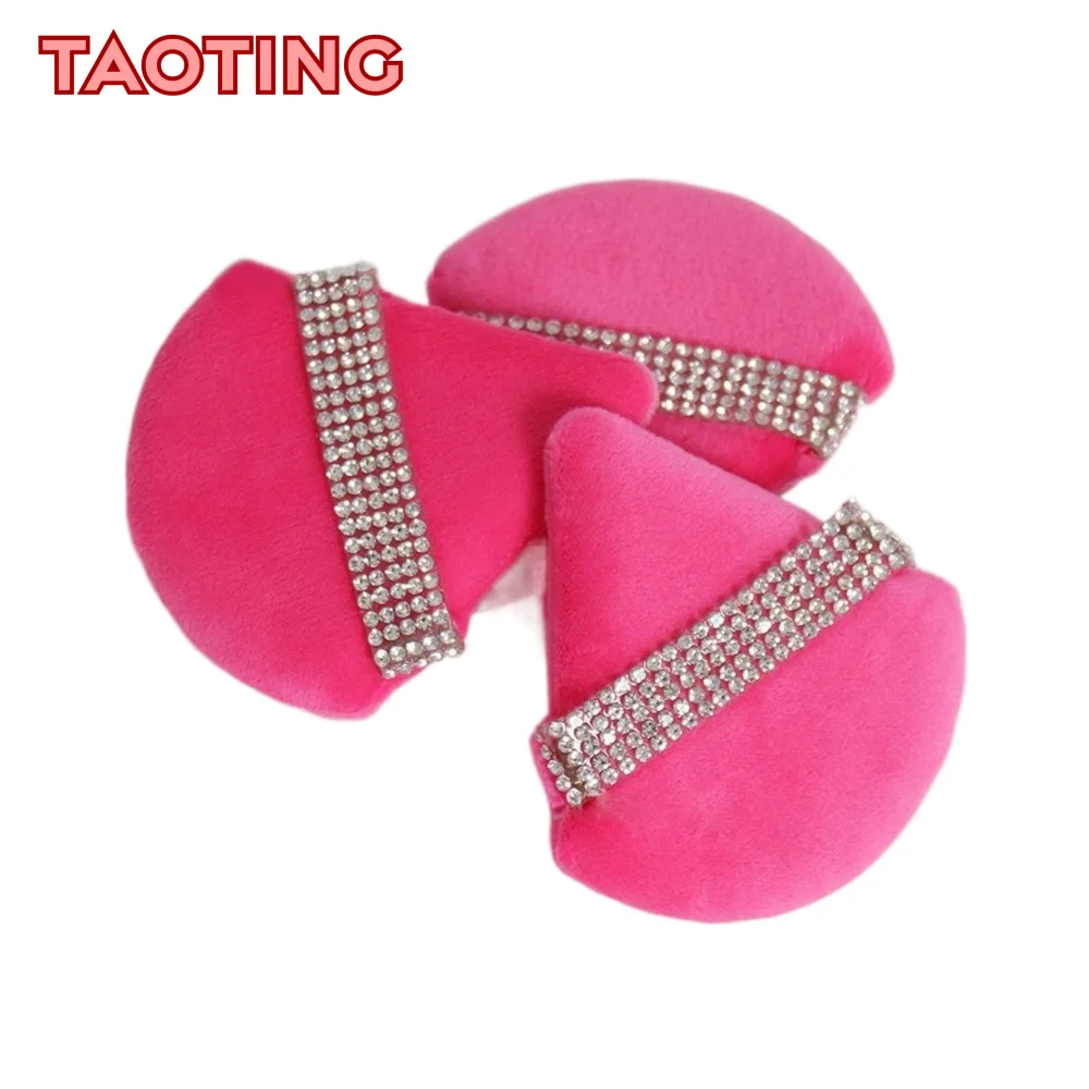 New Diamond Triangle Powder Puff Sponge Velvet Triangle Powder Puff Facial Beauty Soft Smooth Face Makeup Tool Makeup Sponge