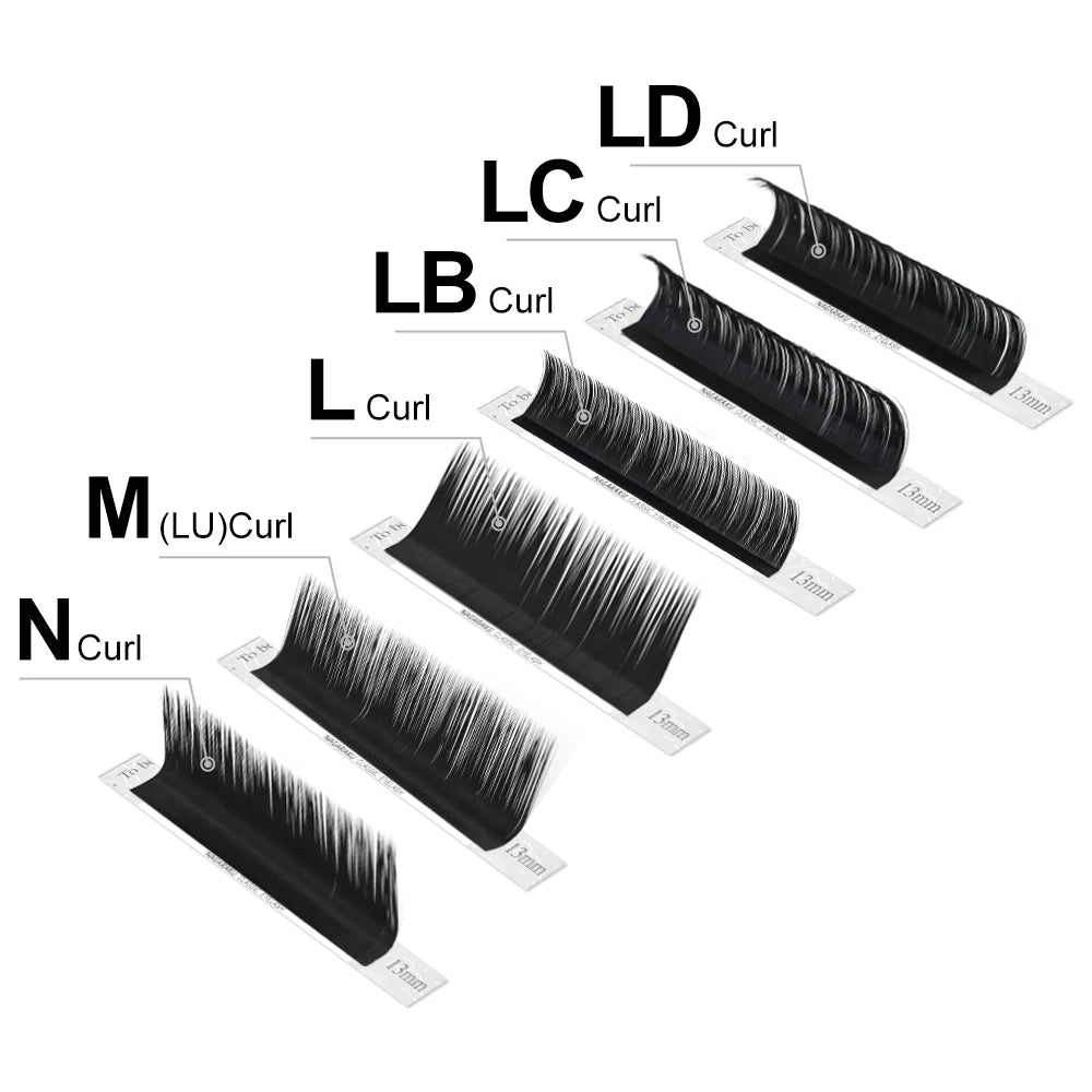 NAGARAKU Eyelash Extensions N M L LB LC LD Curl Mink Eyelash Individual Makeup False Lashes Magnetic Eyelashes