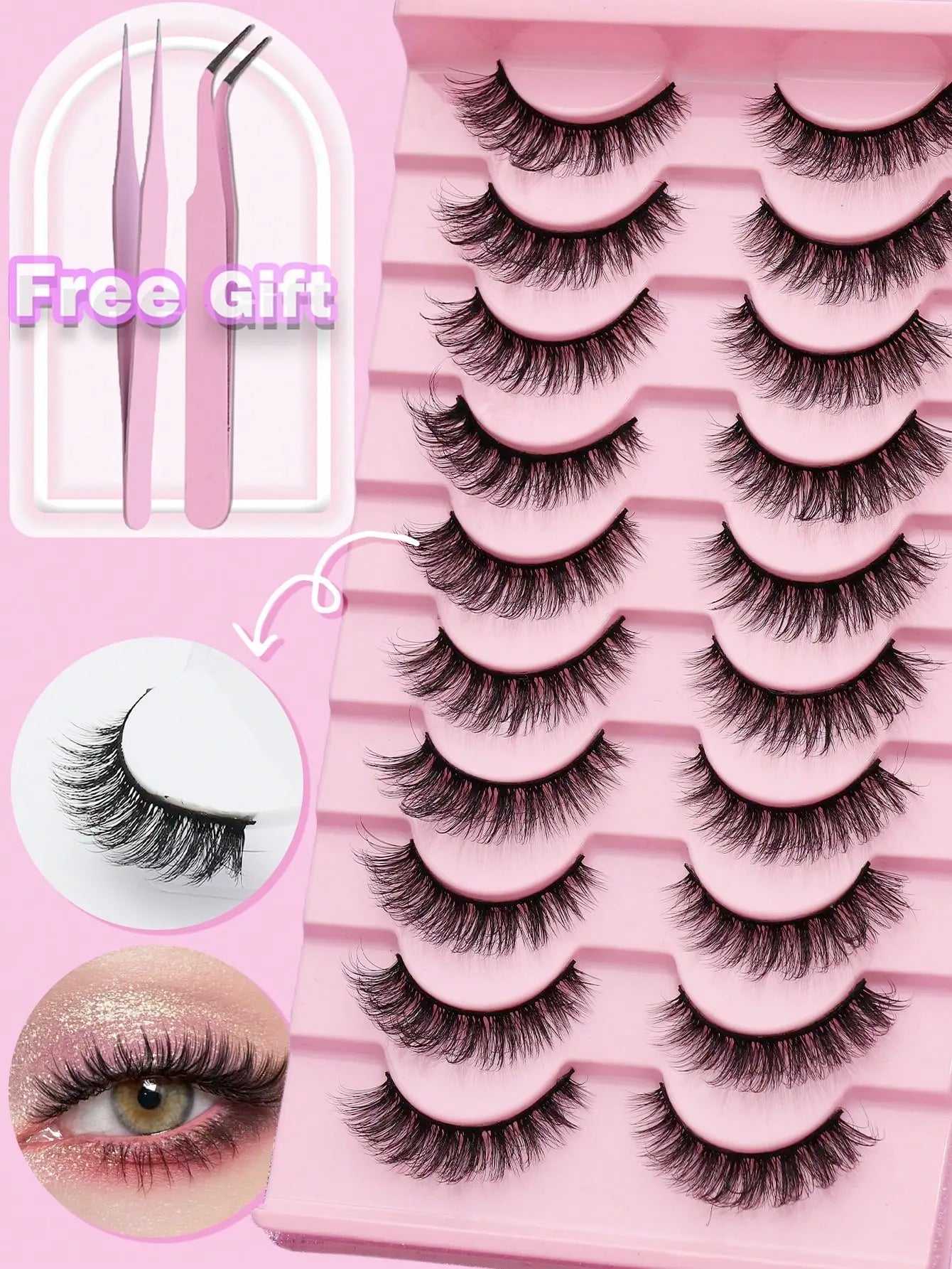 5/10Pairs 3D Mink Lashes Natural Eyelashes Dramatic False Eyelashes Faux Cils Makeup Wholesale Fake Eyelash Extension maquiagem