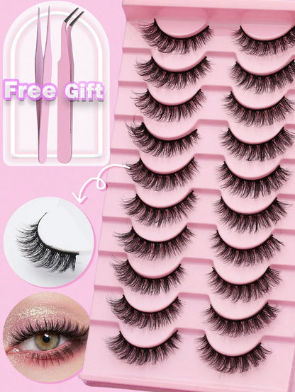 5/10Pairs 3D Mink Lashes Natural Eyelashes Dramatic False Eyelashes Faux Cils Makeup Wholesale Fake Eyelash Extension maquiagem