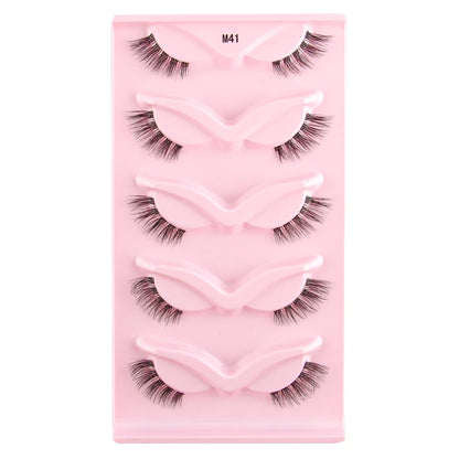 YSDO Half Eyelashes 3/5/10 Half Lashes Soft Natural Cat Eye Lashes Makeup Tool Extension Fluffy Faux Cils maquiagem Half Lashes