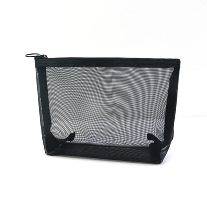 3pcs Mesh Clear Cosmetic Bags S/M/L Size Black Makeup Bag Portable Outdoors Travel Organizer Case Lipstick Storage Pouch Gifts