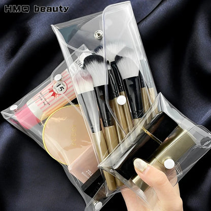 Transparent Cosmetic Bag S/M/L Portable PVC Organizer for Makeup Brushes Toiletry Waterproof Stationery Storage Bags Makeup Tool