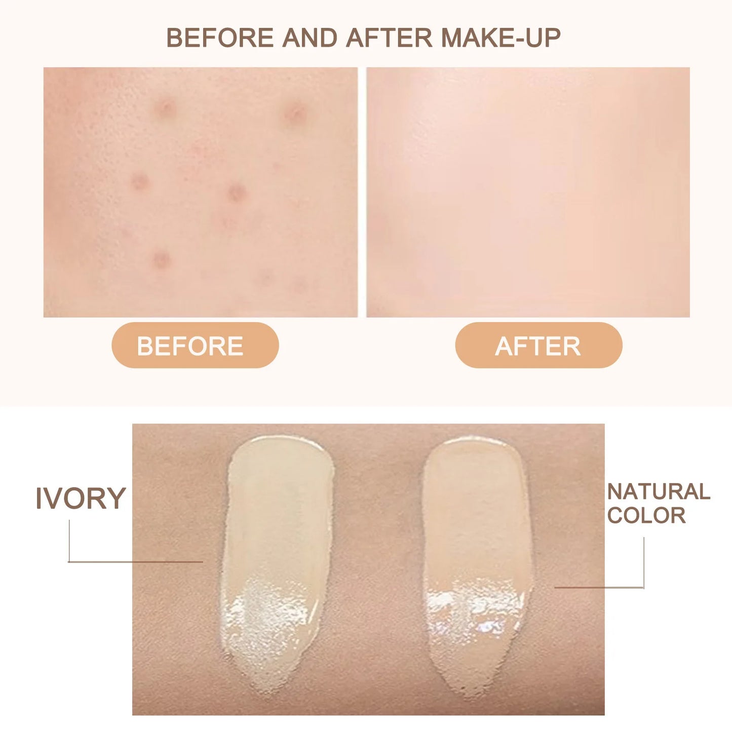 EELHOE Air Cushion BB Cream Face Base Makeup Natural Moisturizing Foundation Concealer Liqiud Foundation Mushroom Head BB Cream