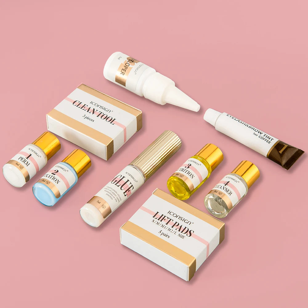 ICONSIGN Lash Lift and Tint Kit Professional Eyelash Lifting Tint Brow Lamination Dye Eye Makeup Tools