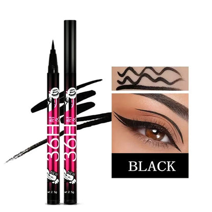 Black Smooth Liquid Eyeliner Pen Long-lasting Waterproof Not Easy To Smudged Eyeliner Ultra-fine Pen Tip Create Big Eyes Makeup