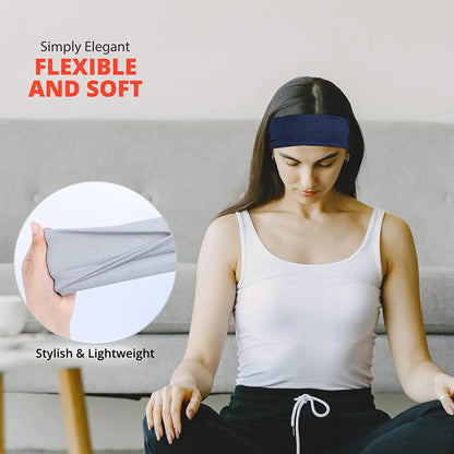 Women Solid Color Wide Elastic Headband Adjustable Cotton Sport Yoga Hair Band Fashion Turban Makeup Hair Hoop Hair Accessories