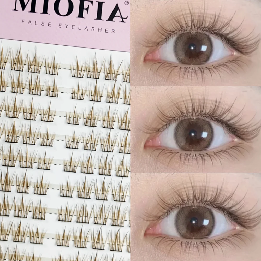 10 rows Individual Mink Eyelashes 1/box 60 Bundles Natural Eyelash extension 3D Russia Lashes Cluster Fox Eye Effect Makeup Lash