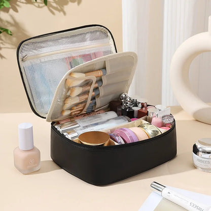 Waterproof Travel Storage Bag Large Capacity Portable Handbag with Dividers for Cosmetic Organization Makeup Bag for Outdoors