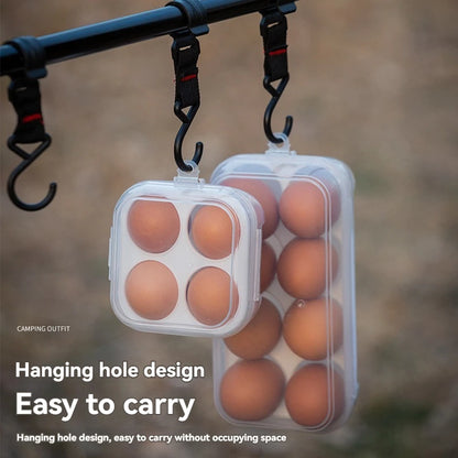 3/4/8 Travel Anti Drop Outdoor Egg Storage PP Box Portable Camping Shatter Egg Tray, Makeup Egg Storage Plastic Dustproof Box