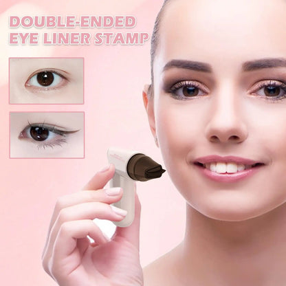 Winged Eye End Stamp Double-Tip Women Makeup Eye End Wing Stamp Waterproof Stencil Portable Quick Drying Eyeliner Cosmetics