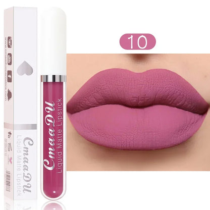 Women's Sexy Long-Lasting Velvet Matte Lip Gloss - Waterproof Nonstick Red Liquid Lipstick for Beauty Makeup