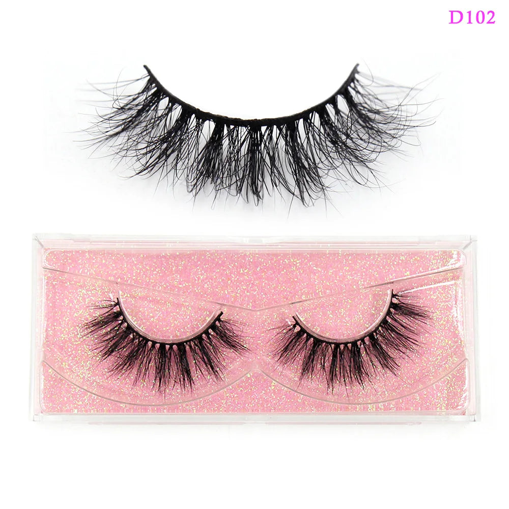 LEHUAMAO Eyelashes 3D Mink Lashes natural mink lashes for daily wear soft lashes Eyelash extension real Eyelash for makeup D103