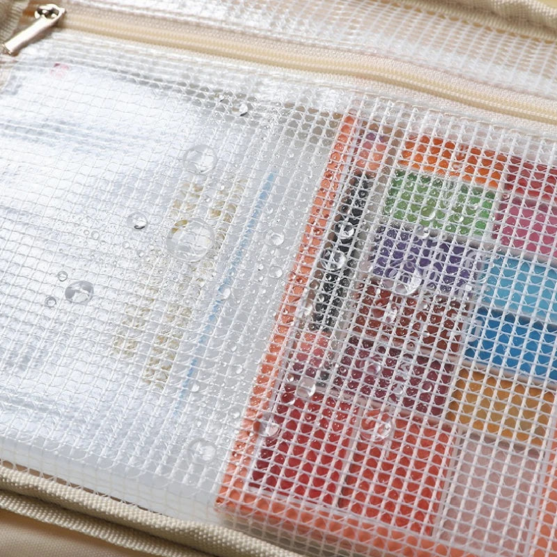Waterproof Travel Storage Bag Large Capacity Portable Handbag with Dividers for Cosmetic Organization Makeup Bag for Outdoors