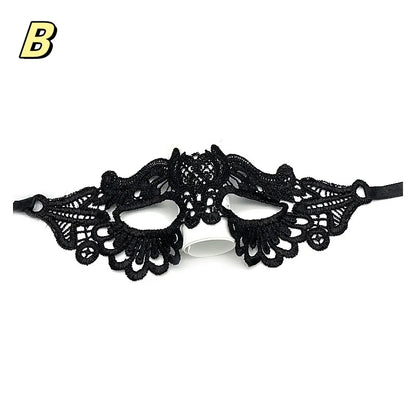 Sexy Women Black Lace Floral Eye Mask Masquerade Prom Face Mask Princess Queen Party Makeup Cosplay Nightclub Lace Mask Props