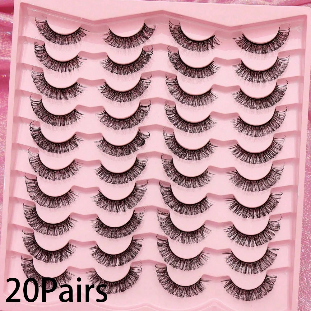 AYRMILLA 5/20Pairs 3D Mink Lashes Natural False Eyelashes Dramatic Thick Fake Eyelash Extension Faux Cils Wholesale Makeup Tools