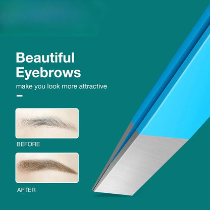 Colorful Stainless Steel High-Quality Eyebrow Tweezer Hair Beauty Fine Hairs Puller Slanted Eye Brow Clips Removal Makeup Tools