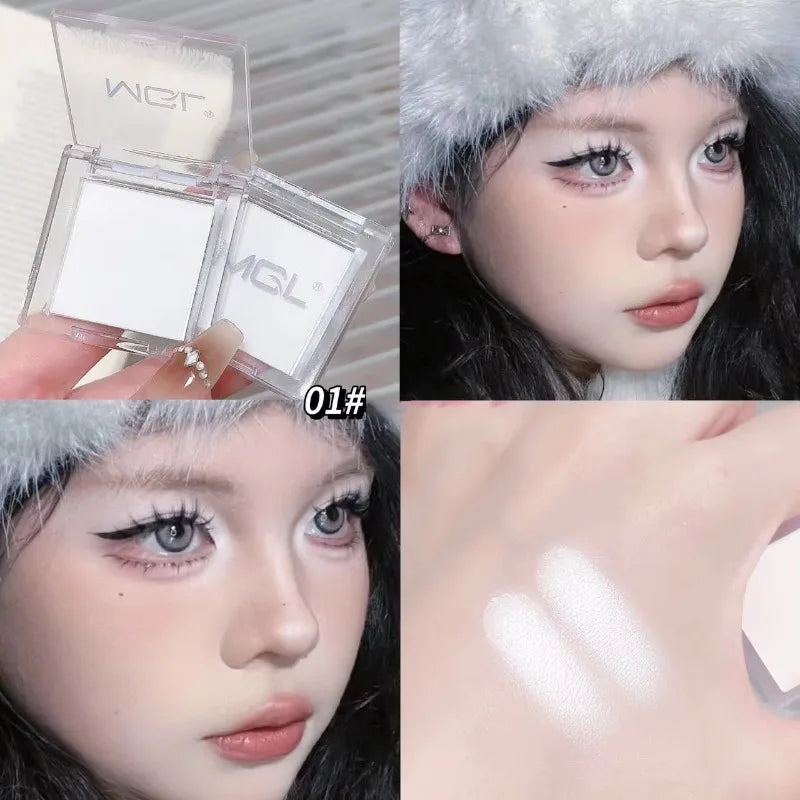 White Jade Color Eyeshadow Matte High Gloss Eyeshadow Makeup Palette Soft Brightening The Face Matte Velvet Eye Shadow Powder