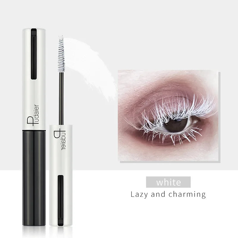 Fashion White Mascara Makeup 4D Silky Natural Long Lash Mascara Waterproof Mascara Extension Thick Lasting Curling Mascara Rimel