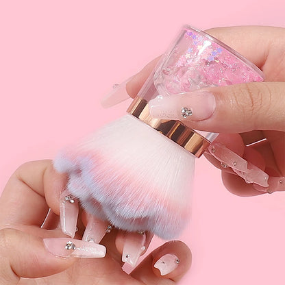 Nail Art Mushroom Rose Head Brush Remove Nail Dust Brush Polish Powder Cleaning Tool Beauty Makeup Brushes Manicure Accessories