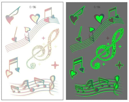 Fairy Butterfly Wings Shiny Tattoo Sticker Waterproof Eyes Face Hand Body Art Fake Tattoos Women Makeup Dance Music Festival