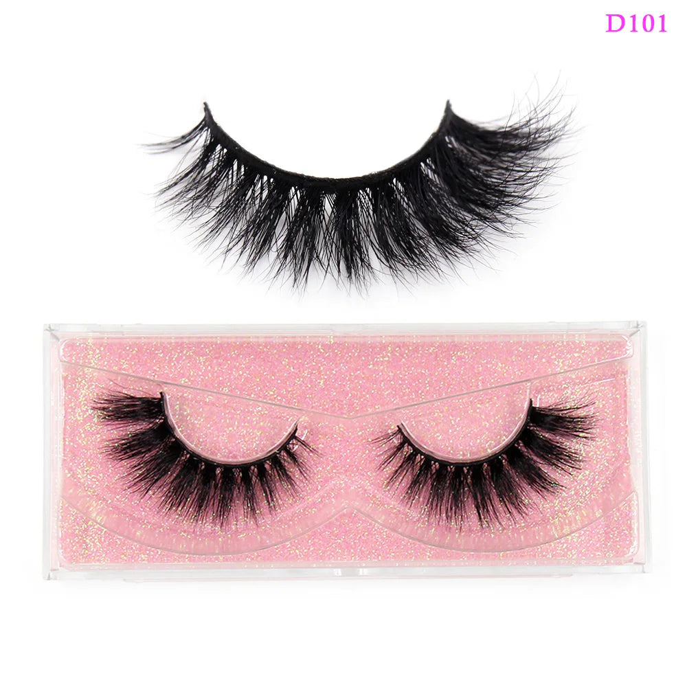 LEHUAMAO Eyelashes 3D Mink Lashes natural mink lashes for daily wear soft lashes Eyelash extension real Eyelash for makeup D103