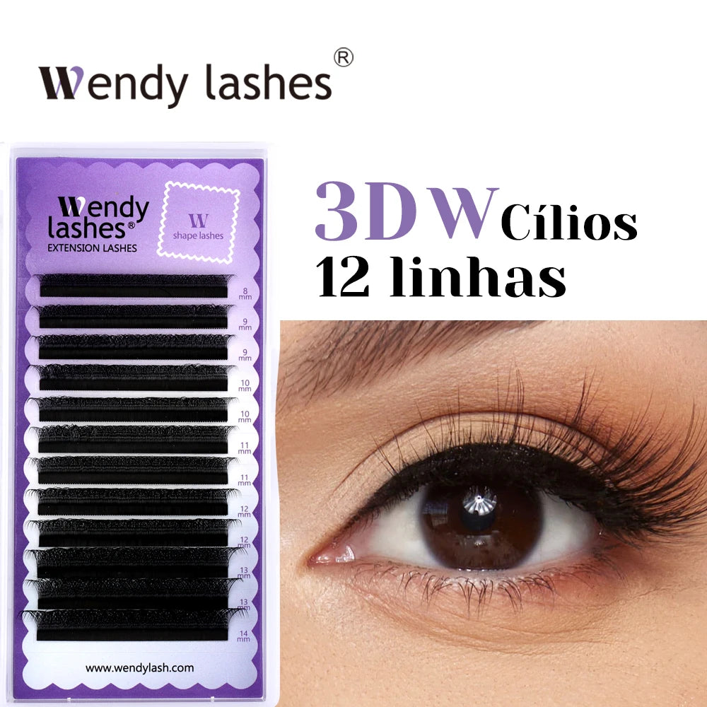5D/6D/4D/3D W Shape Lashes Extension Automatic Flowering Premade Fan Eyelashes Makeup Supplies Wendy Lashes EyeLash Extensions