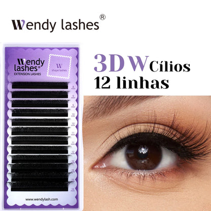 5D/6D/4D/3D W Shape Lashes Extension Automatic Flowering Premade Fan Eyelashes Makeup Supplies Wendy Lashes EyeLash Extensions
