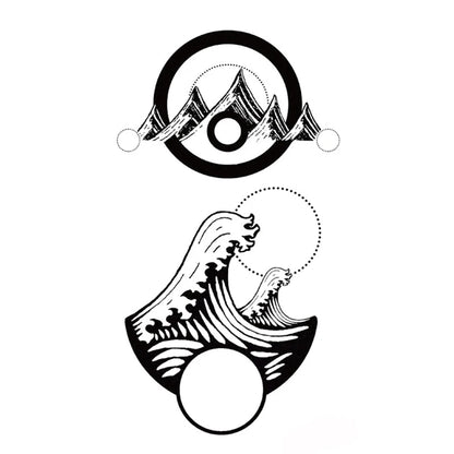 Tattoo Stickers Totem Black Color Flash Temporary Waterproof Party Fake Makeup Neck Hand Arm Body Art for Men Women