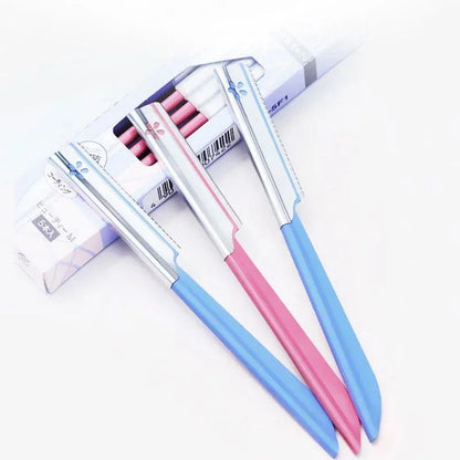 5pc Eyebrow Epilator Sets for Women Makeup Beauty Eyebrows Hair Removal Styling Tool Steel Blade Facial Razor Trimmer