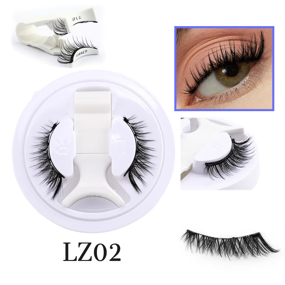 New Magnetic Eye Lashes With Winged Ends Soft Reusable Magnetic Lashes Natural Look 3D False Lashes Makeup With Magnet Tool