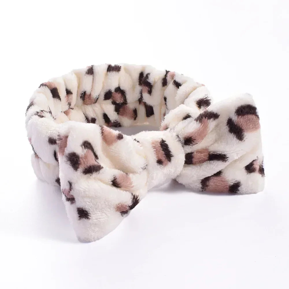 Women Makeup Coral Fleece Headband Wash Face Soft Hair Holder Elastic Top Knot Hairbands Girl Headwear Hair Accessories