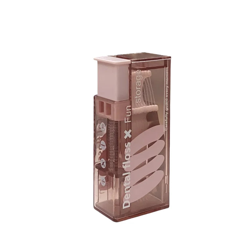Automatic Dental Floss Storage Box Pop-Up Dental Floss Dispenser With 10Pcs Floss Dental Oral Hygiene Care Portable