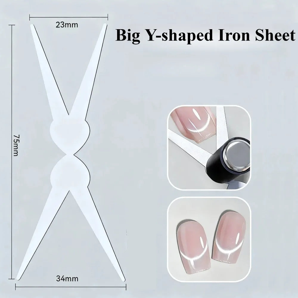 3D Double Headed Nails French Shape Strong Cat Eye Magnet Nail Art Gel Polish Magnetic Effect Manicure Accessories Tools Set