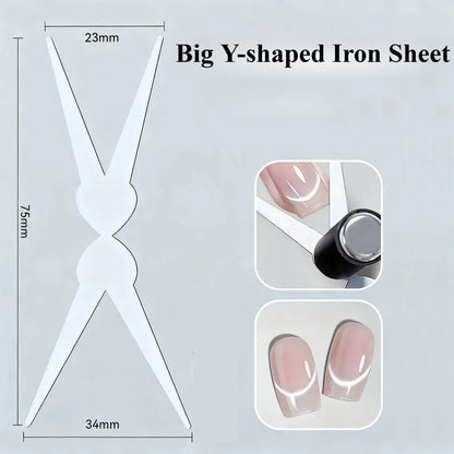 3D Double Headed Nails French Shape Strong Cat Eye Magnet Nail Art Gel Polish Magnetic Effect Manicure Accessories Tools Set