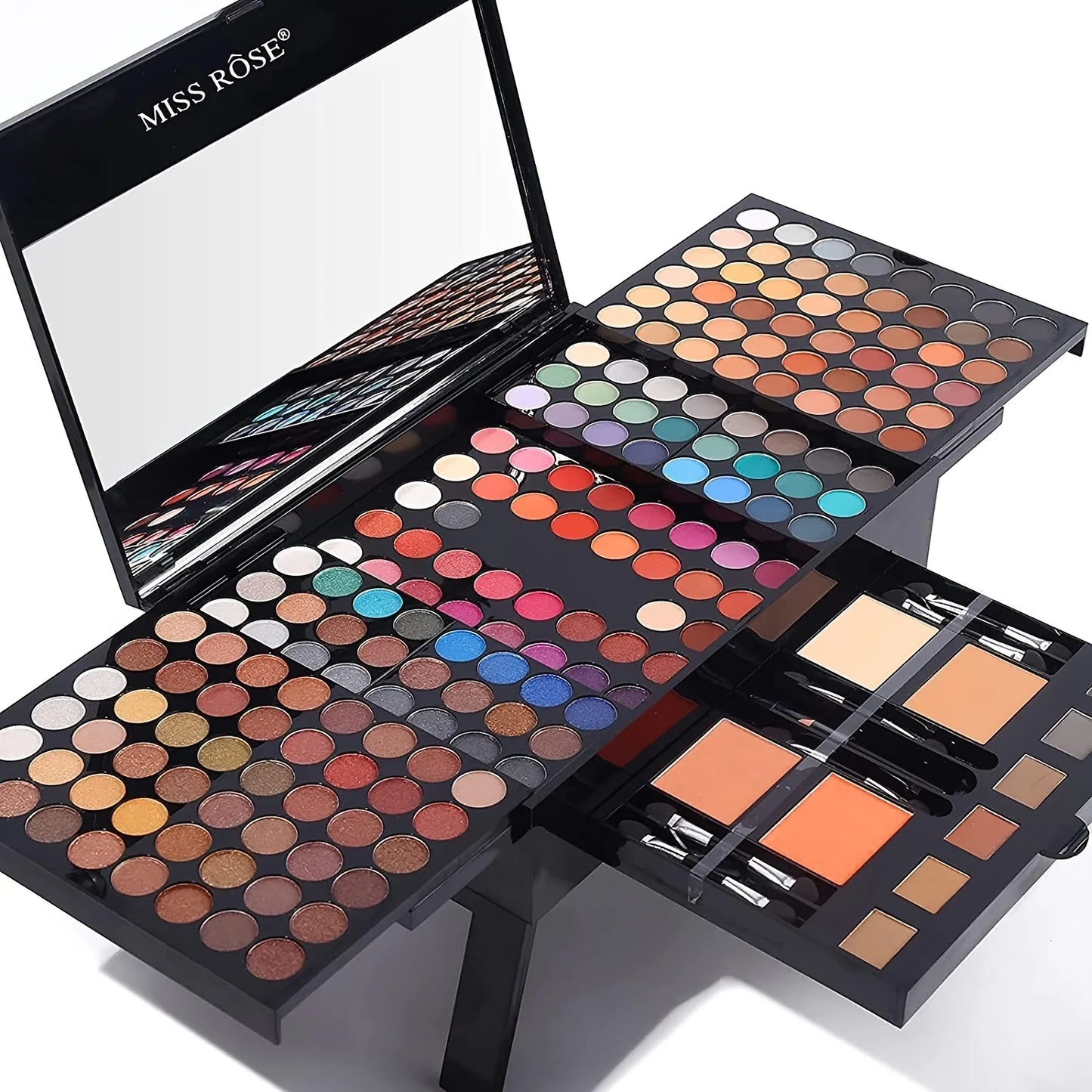 180 Color Piano Case Eye Shadow Powder Blusher Set Makeup Plate Multi-Function Makeup Box Gift Durable And Portable