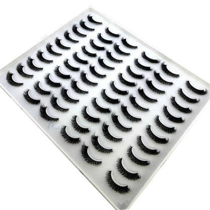 HBZGTLAD 30/40 pairs of natural long 3D artificial mink false eyelashes false eyelashes makeup set mink eyelashes extended eyela