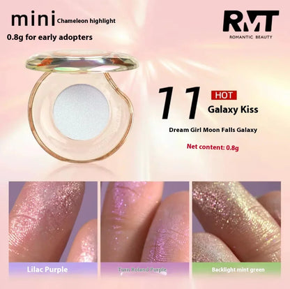 RMT High Gloss Chameleon Highlight Matte Purple Fine Powder Blusher Shiny Face Brightening Integrated Plate Makeup