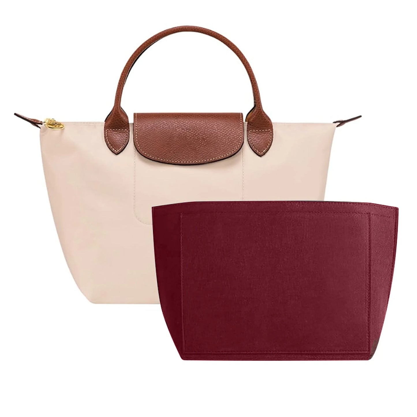 Felt Insert Bag Fits For Handbag Liner Bag Felt Cloth Makeup Bag Support Travel Portable Insert Purse Organizer