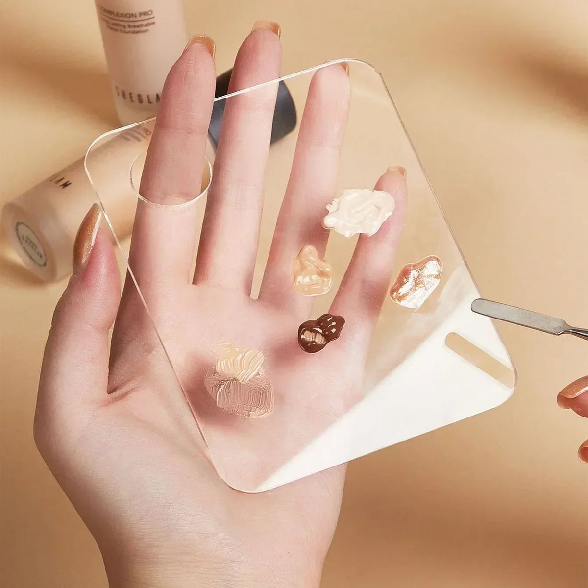 Acrylic Nail Artn Makeup Palette Eye Shadow Stick Gel Foundation Cream Eye Shadow Stick Nail Art Cosmetic Manicure Tools
