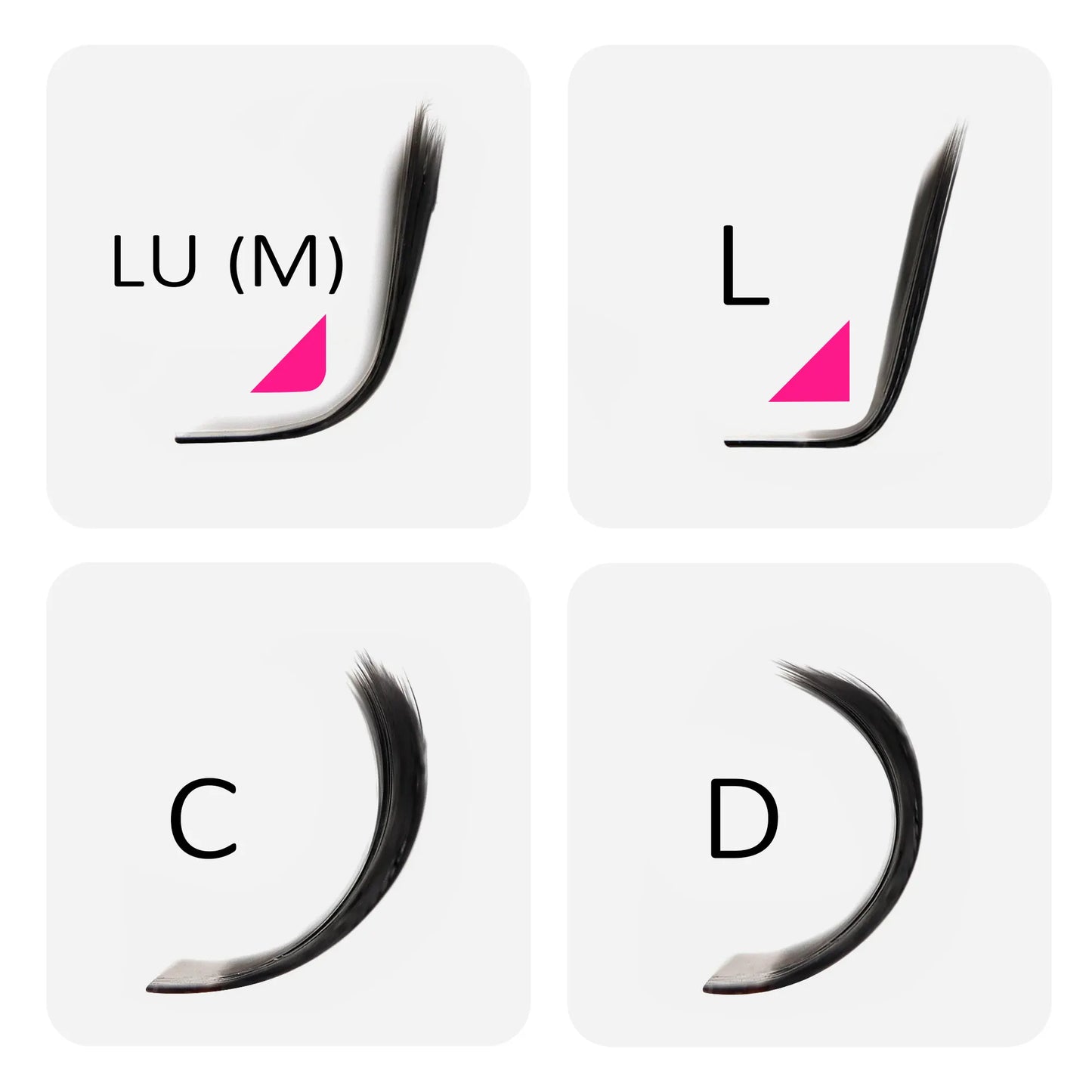 MASSCAKU L LU M Curl U Shaped Lashes 3D 4D 5D Super Soft Light Natural Eyelash Extensions High Quality Parallel Makeup Supplies