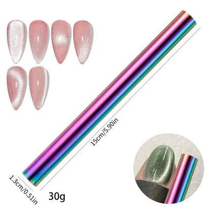 3D Double Headed Nails French Shape Strong Cat Eye Magnet Nail Art Gel Polish Magnetic Effect Manicure Accessories Tools Set