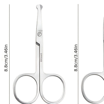 Round-headed safety eyebrow trimmer, 1-pack, precise cutting, won’t damage skin, multi-functional, portable design.