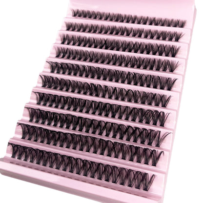 200 Clusters Individual Lash Cluster DIY Eyelash Extension Lash Volume Natural Eyelashes bundle 3D Faux False Mink Lashes Makeup