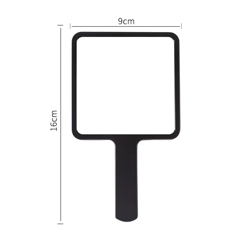 Square Handheld Eyelash Extension Makeup Vanity Mirror  Student Bathroom Handle Hand Mirror SPA Salon Compact Mirrors Portable